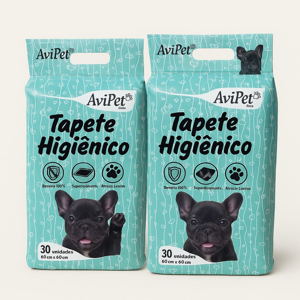 Tapete Higiênico Avipet Clean Cães 60x60cm C/ 60 unidades