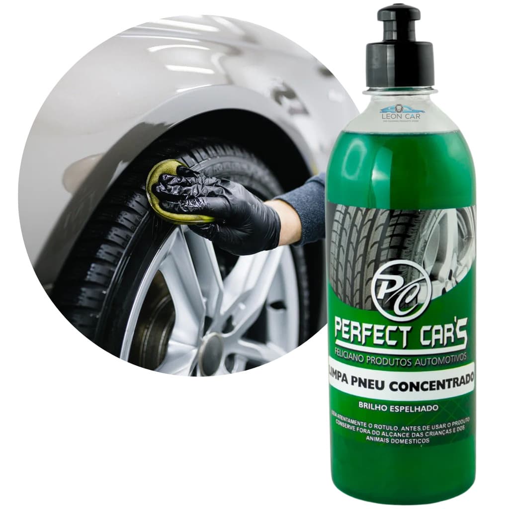 Pneu Pretinho Automotivo 500 ml Limpa Pneu Concentrado Brilho Espelhado Perfect Cars