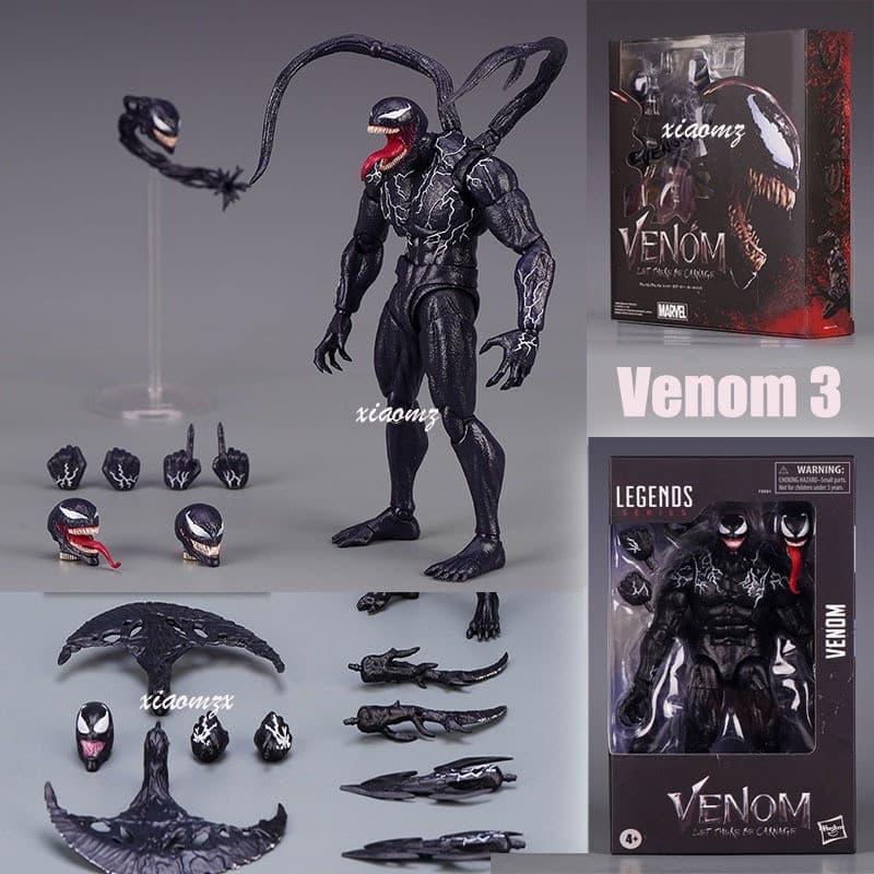 SHF Venom Filme da Marvel Visualização Mudança de Rosto Boneco Articulado Figura de Ação