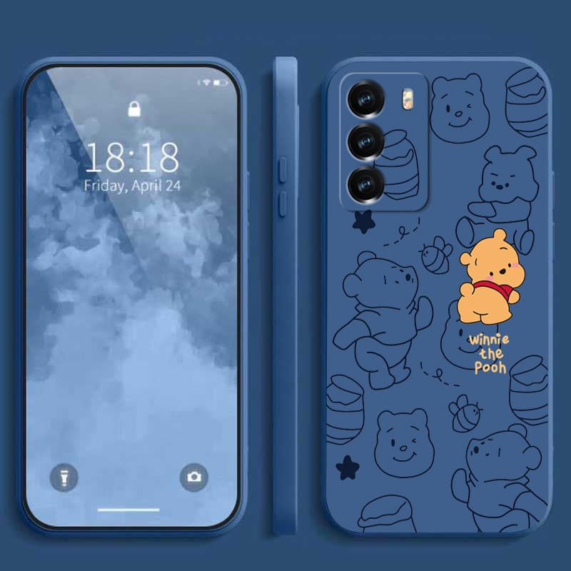 Motorola MOTO G24 Power G82 G52 G42 G62 G22 G53 G73 5G G31 G23 G13 Impresso Urso De Pelúcia Fosco Quadrado Silicone Líqu
