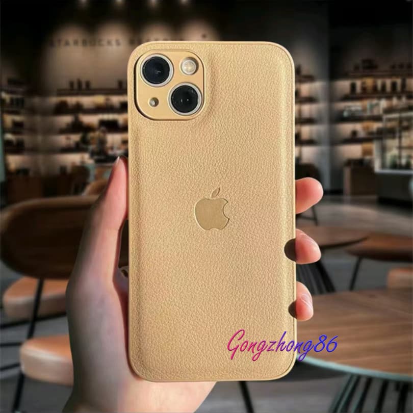Capa De Textura De Couro Para iPhone 16 15 14 13 12 11 Pro Max Plus Lisa Macia À Prova De Choque