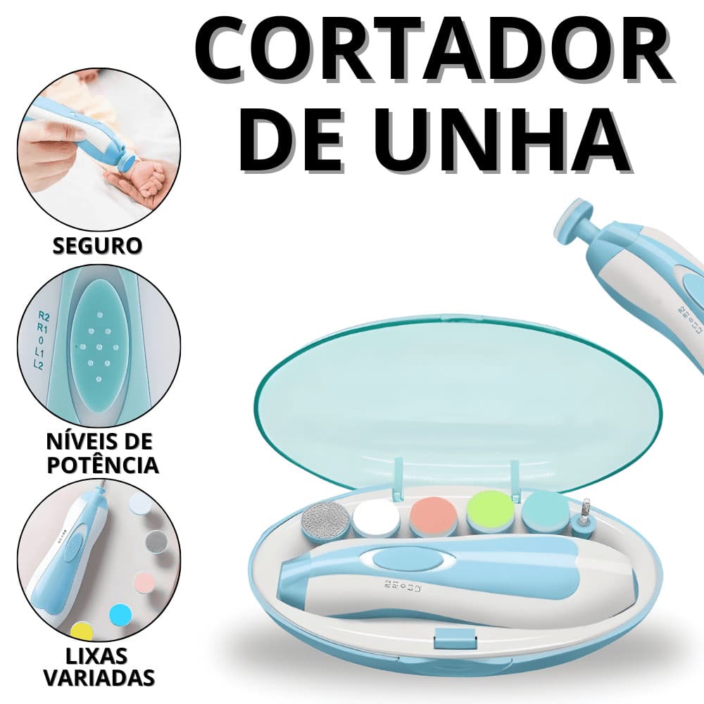 Lixa De Unha Elétrica Para Bebê Cortador De Unhas Bebe Aparador Infantil Cortado Portátil Criança