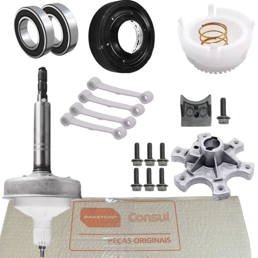 Kit Mecanismo Compativel Brastemp Ative 11 Kg Bwl11 Bwl09 Bwh08 Bwm08 Bwm06 Bwq24 Bwt08 Com suporte