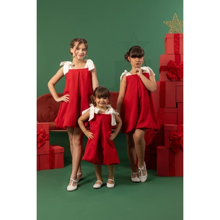 VESTIDO MENINA FASHION BALONE INFANTIL NATAL