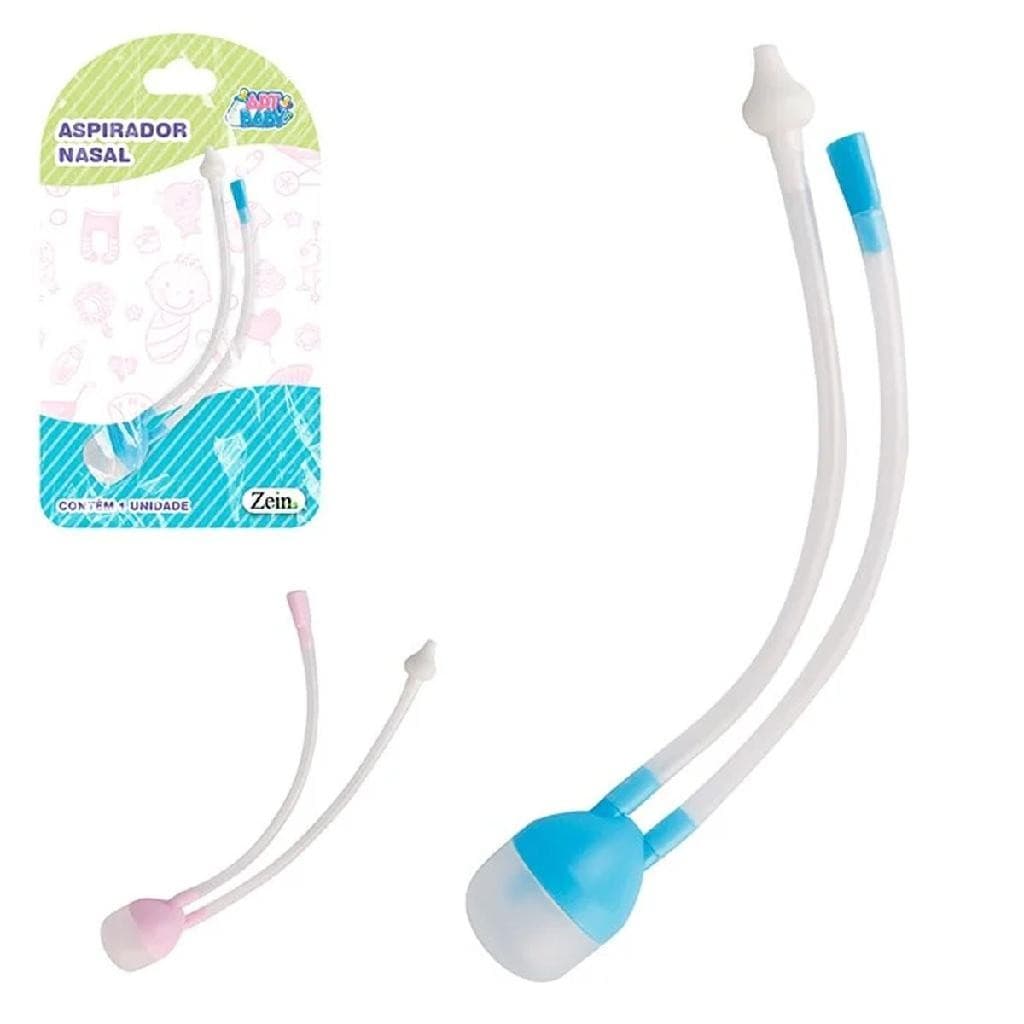 Aspirador Nasal Por Sucção Nariz Entupido Bebe Cor Azul