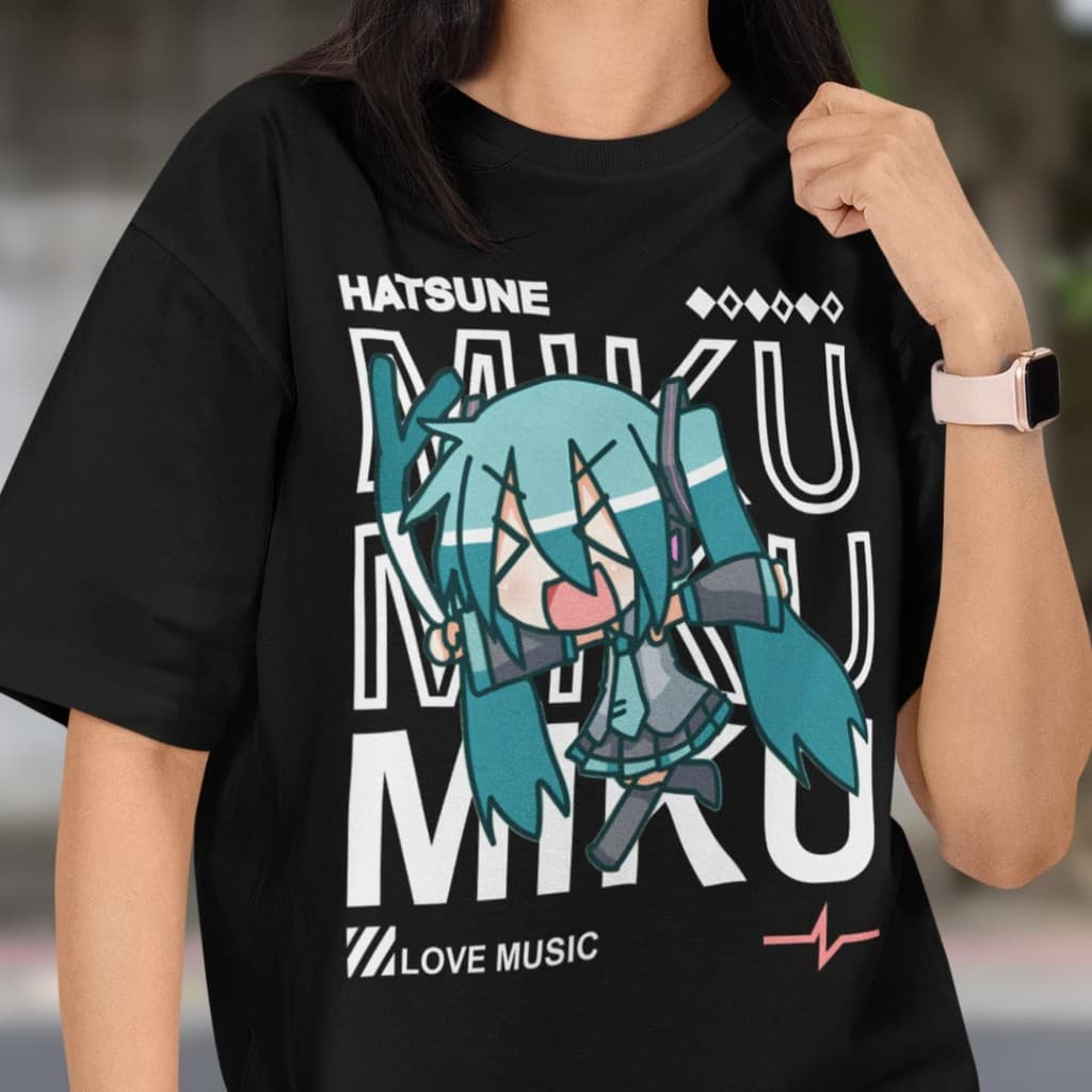 Camiseta Hatsune Miku Vocaloid Rin Len Luka Crypton Future Saki Fujita