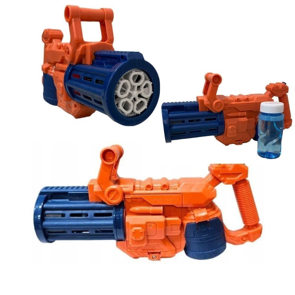 Brinquedo de Pistola Plástica c Motor A Pilha Lança Bolhas Bolinhas de Sabão Pistola Divertida  Infantil