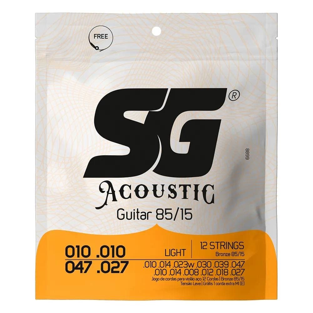 ENCORDOAMENTO SG 010 AÇO BRONZE 85/15 PARA VIOLÃO 12 CORDAS