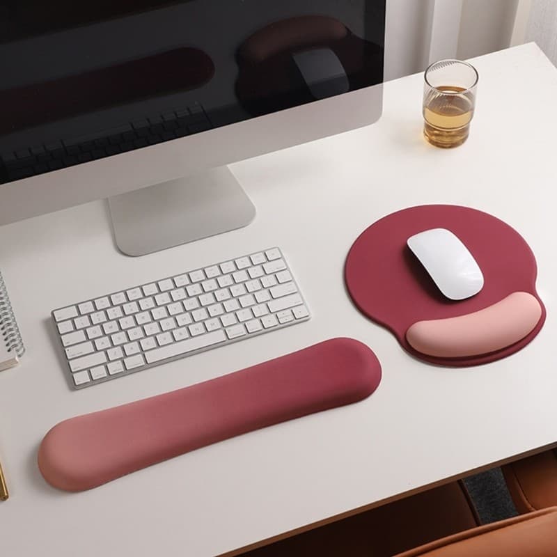 Melhor Descanso De Pulso Ergonômico Para Teclado , Suporte De Mesa De Espuma De Memória Macia Computador