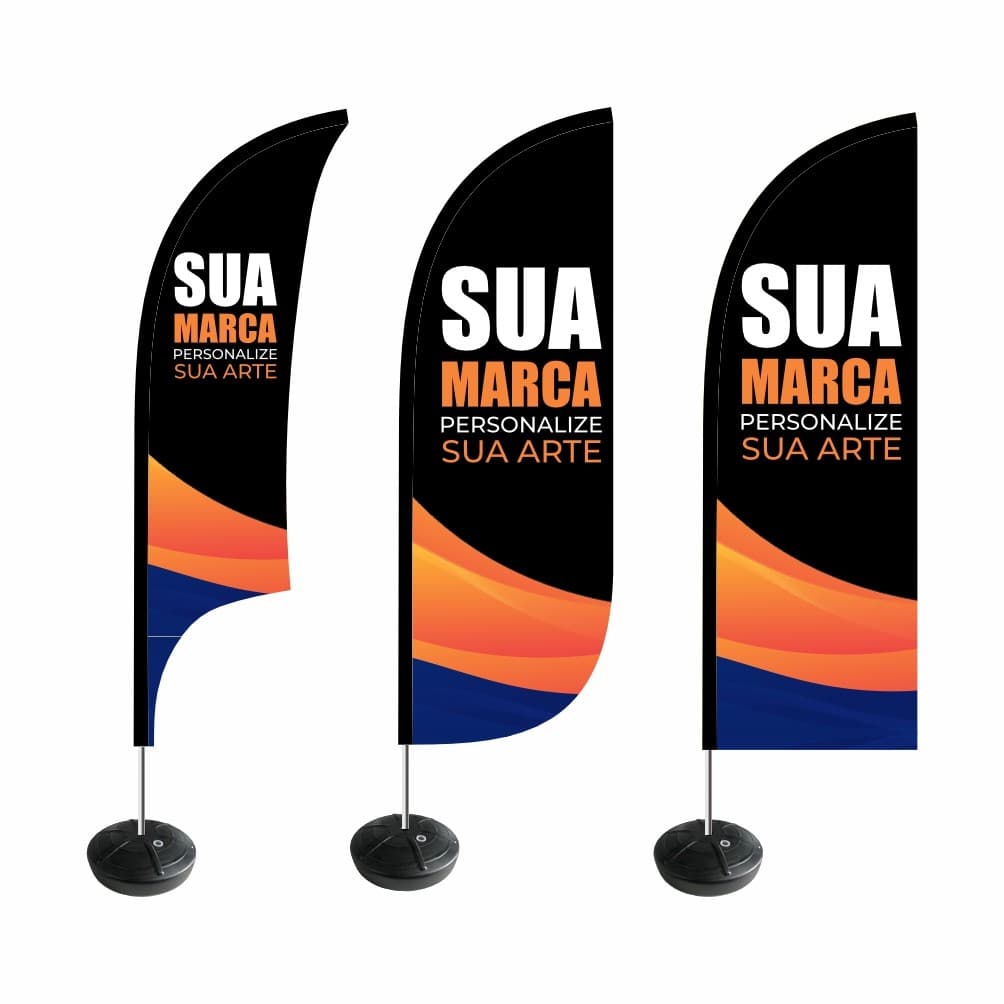 Wind Banner Personalizado Kit Completo Sua marca Arte Grátis
