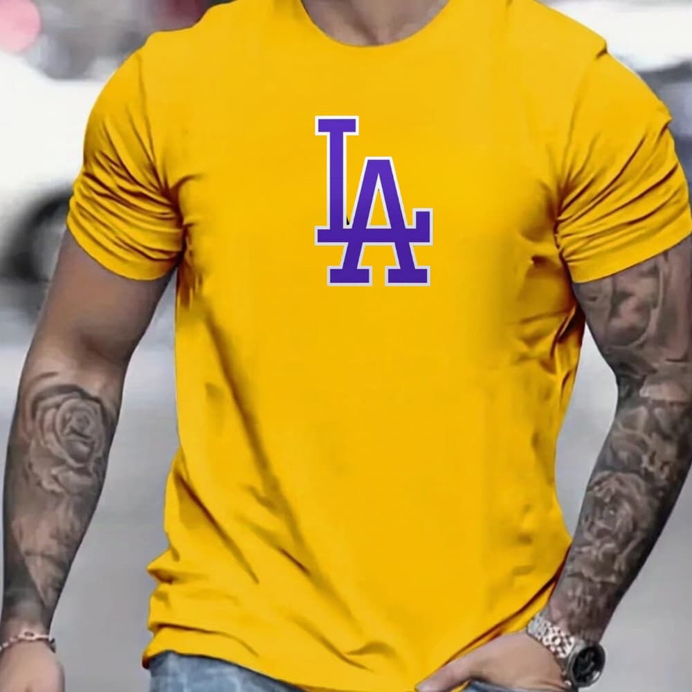 Camiseta Masculina Los Angeles L A Camisa Streetwear 100% Algodão