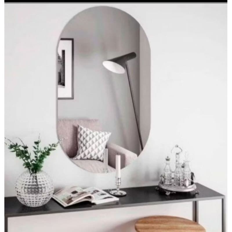 Espelho 50x40 oval Para Maquiagem Banheiro