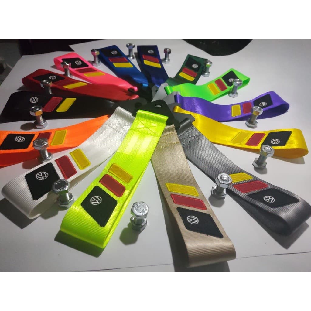 Tow Strap Volkswagen Bandeira VW Cinta De Reboque Bordado