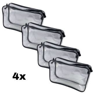 KIT com 4 necessaire transparente  23X15