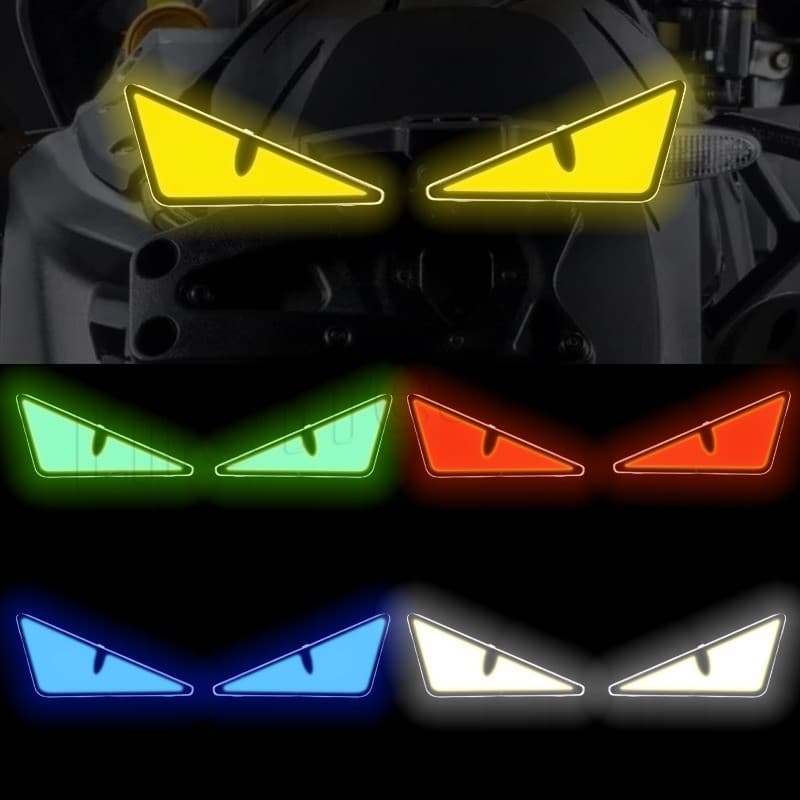 [Destaque] Faróis De Olhos Do Diabo Para Motocicleta-Luz De Sinalização Noturna LED Triângulo Demon Eye-Lâmpada De Decor