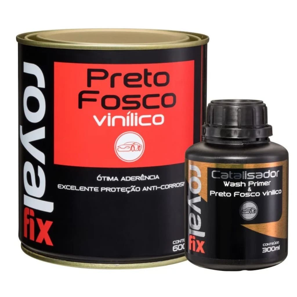 Preto Fosco Vinílico 900Ml C/Catalisador Royal