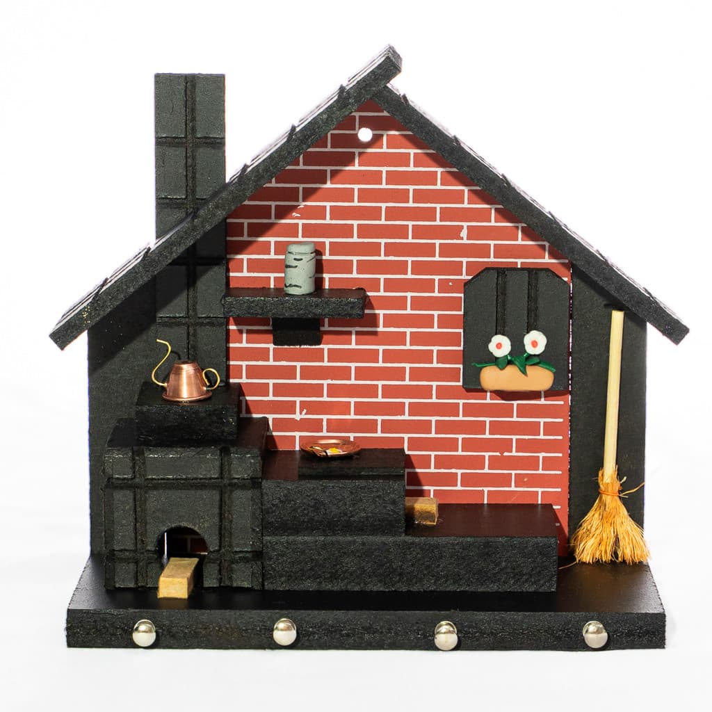Porta Chaves de Parede Casinha Mineira Artesanal G Telha