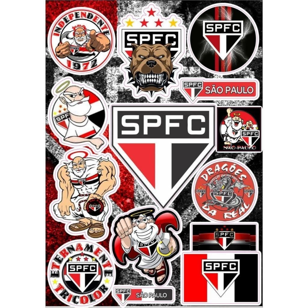 KIT 02 -- (02) - 02 Cartela De Adesivos Personalizados Time  Futebol Carro Moto Bike Caminhão Super Qualidade Infantil