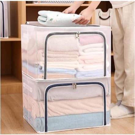 Caixa Organizadora Dobrável Multiuso Decorativa Roupas Brinquedos Viagem Compacta Moderna Básica