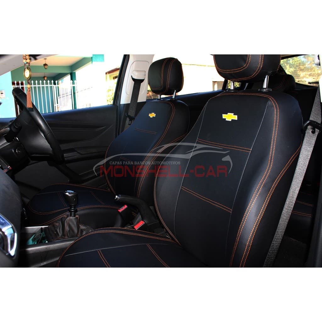 Capa De Bancos Automotivos Carro em Couro Chevrolet Onix/ Novo Prisma 2013 a 2022