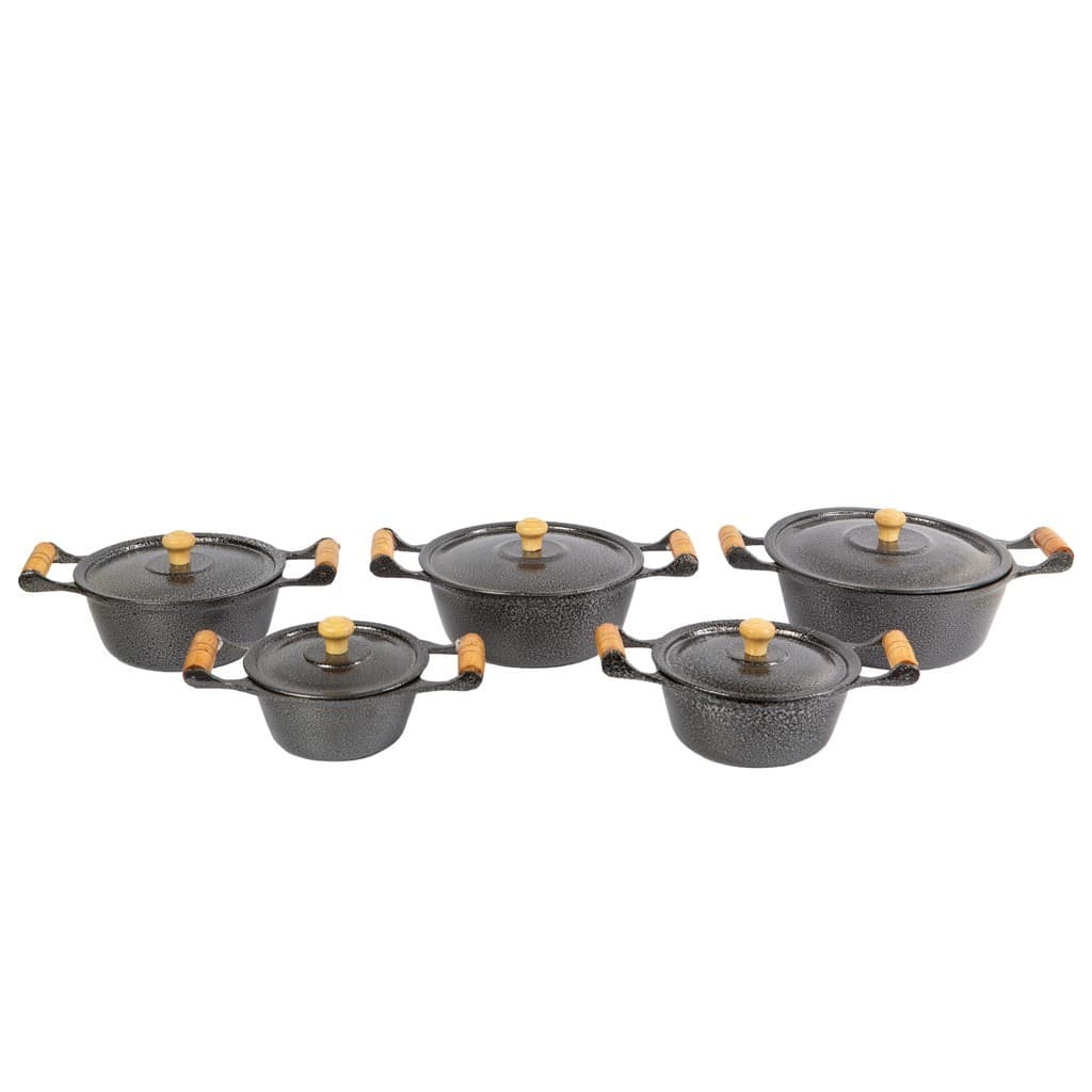 Jogo de Panelas Alumínio Batido Fundido Caçarolas 14 a 22cm Kit com 3 ou 5 panelas