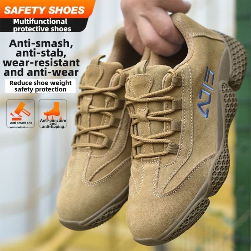 Sapatos de segurança/desodorante/respirável/leve/anti-esmagamento/touca de aço/antifuro/sapatos de soldagem