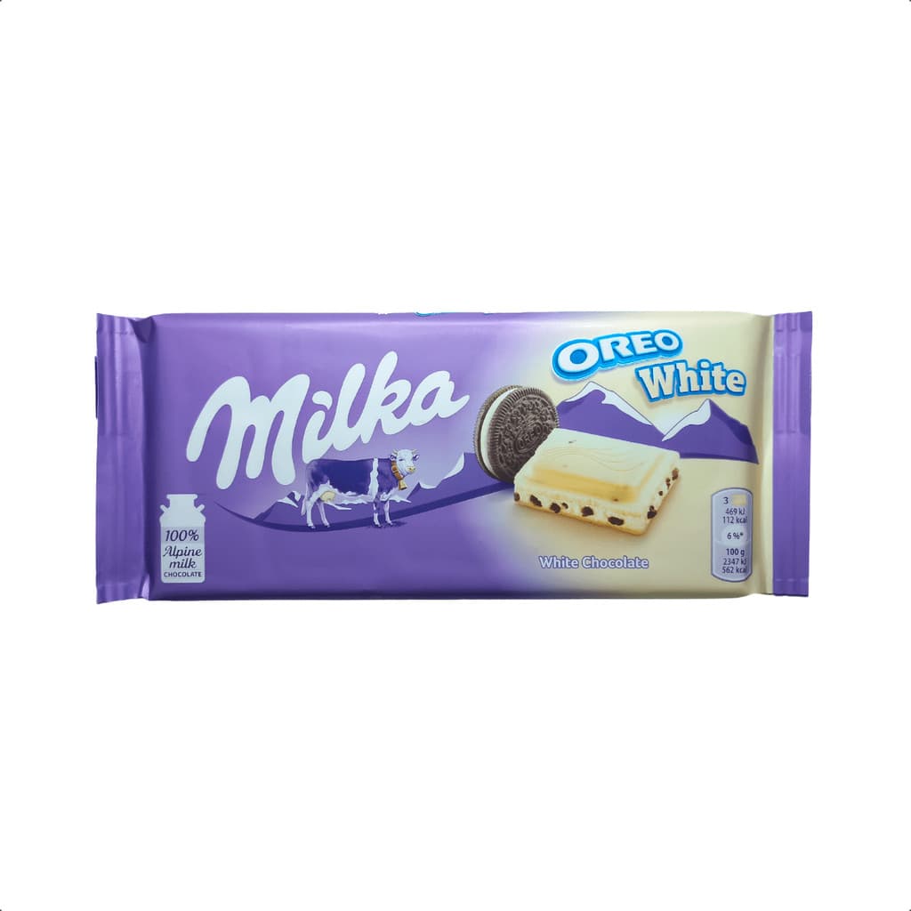Milka Oreo Chocolate Branco com Biscoito 100g