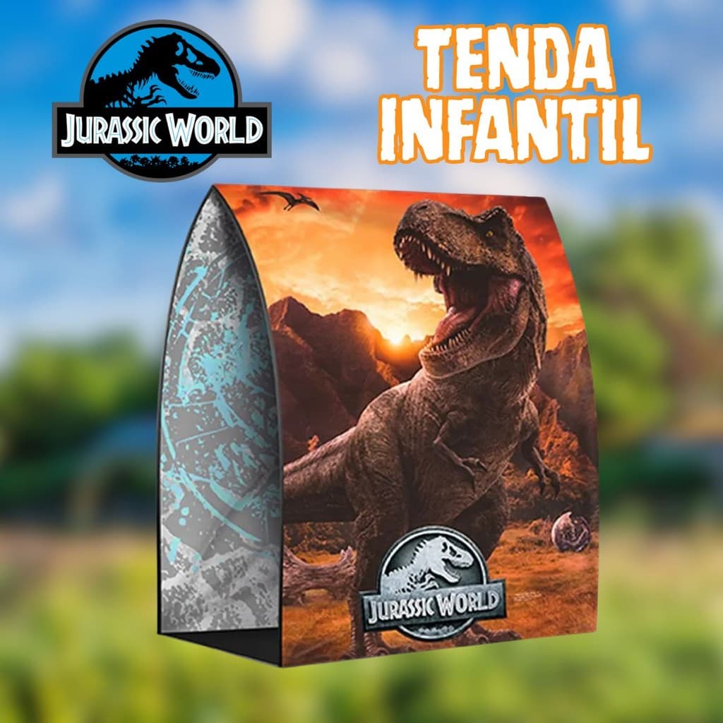 Tenda Barraca Dominação Dinossauro Infantil Jurassic World com Mochila Prática