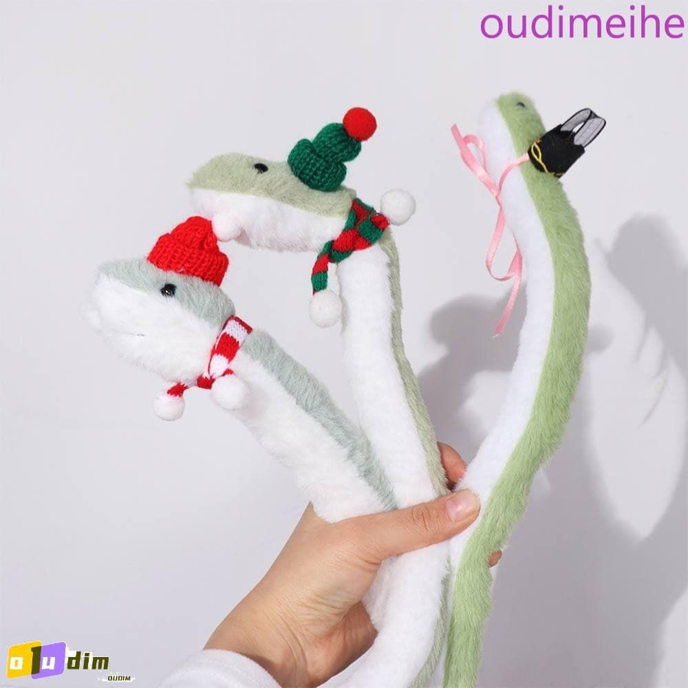 Boneca De Pelúcia De Cobra OUDIMEIHE , Brinquedo Macio Do Ano Da , Animal Verde Kawaii