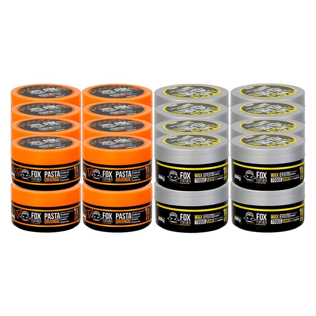 10 PASTAS ORANGE 80G 10 PASTAS EFEITO SECO 80G FOX FOR MEN