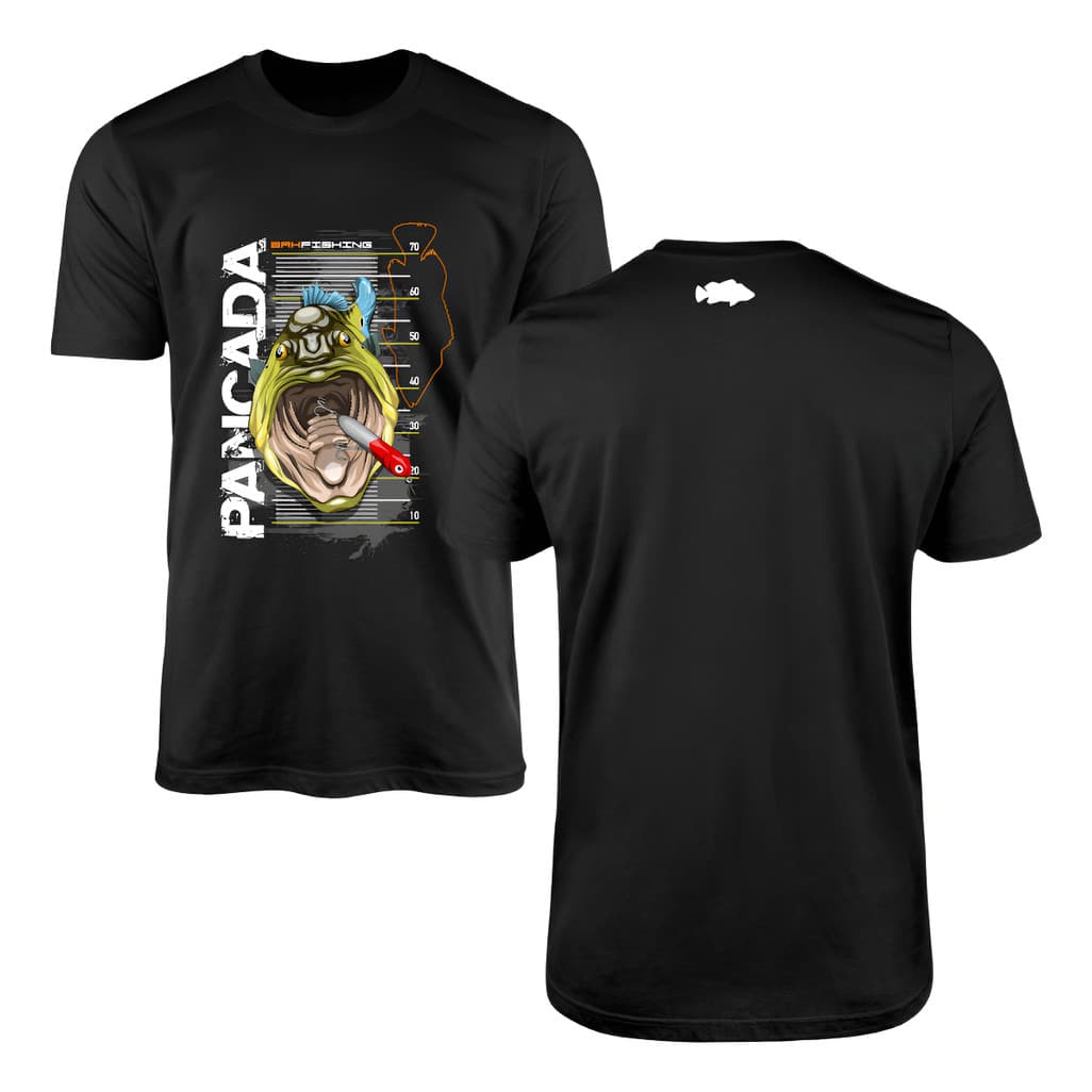 Camiseta De Pesca Brk Pancada Tucunaré Azul Algodão Premium
