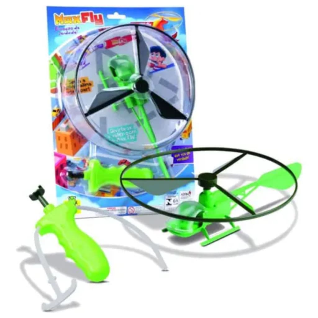 Helicóptero de Brinquedo com Lançador Max Fly - Fácil de Usar e Perfeito para o Dia das Crianças