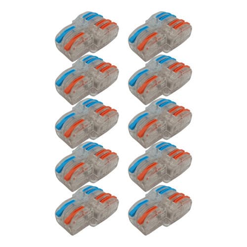 Kit 10 Conector Emenda Isolante Derivação S/ Solda 2x4 Vias