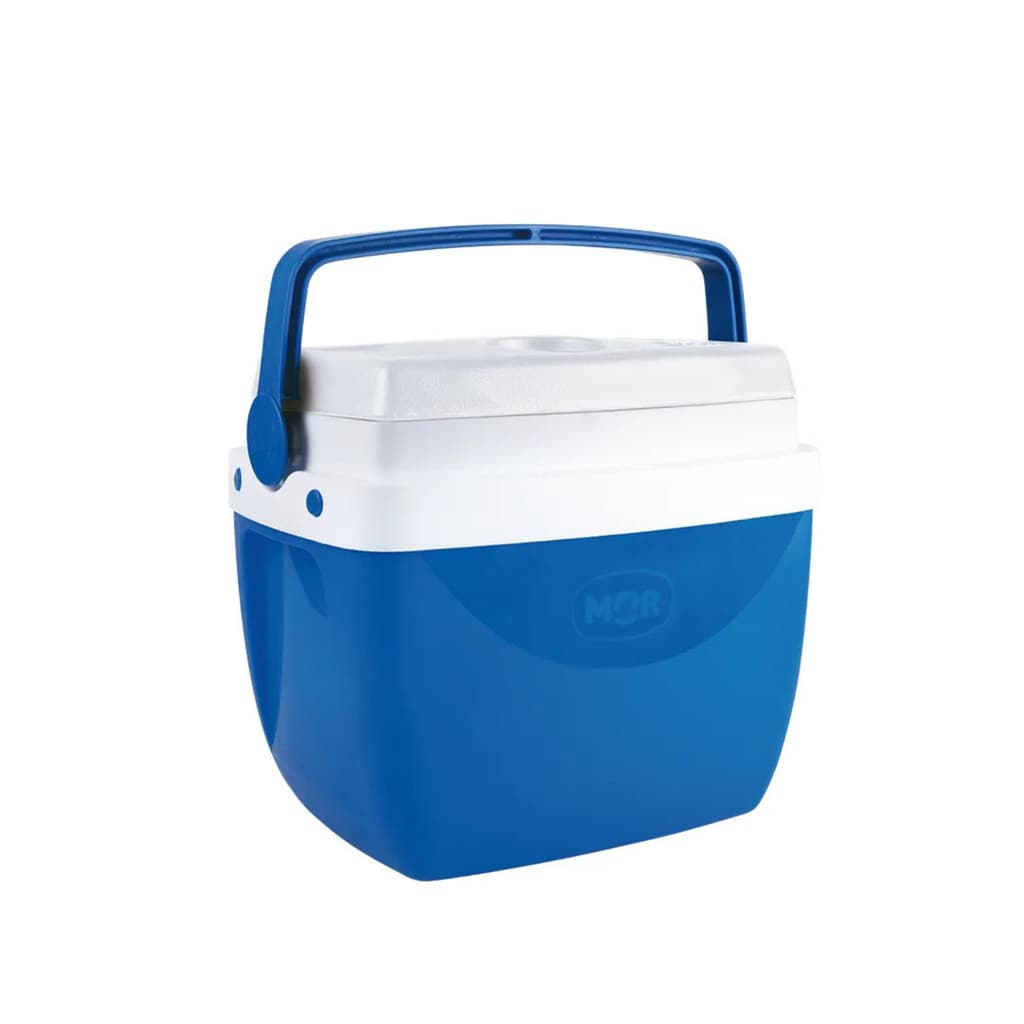 Caixa Térmica 6 Litros Mor Cooler Com Alça Trava Para Pesca Camping Praia Lazer Preto Vermelho Azul