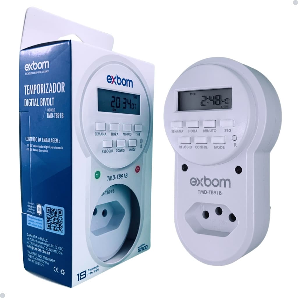 Timer Digital Tomada Temporizador P/ Piscina E Bomba De Agua