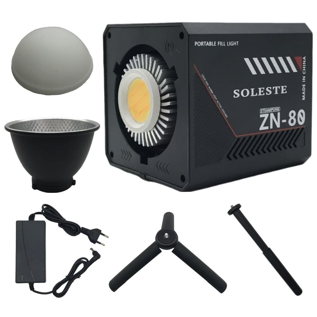 Iluminador LED COB ZN-80 Bicolor Portátil