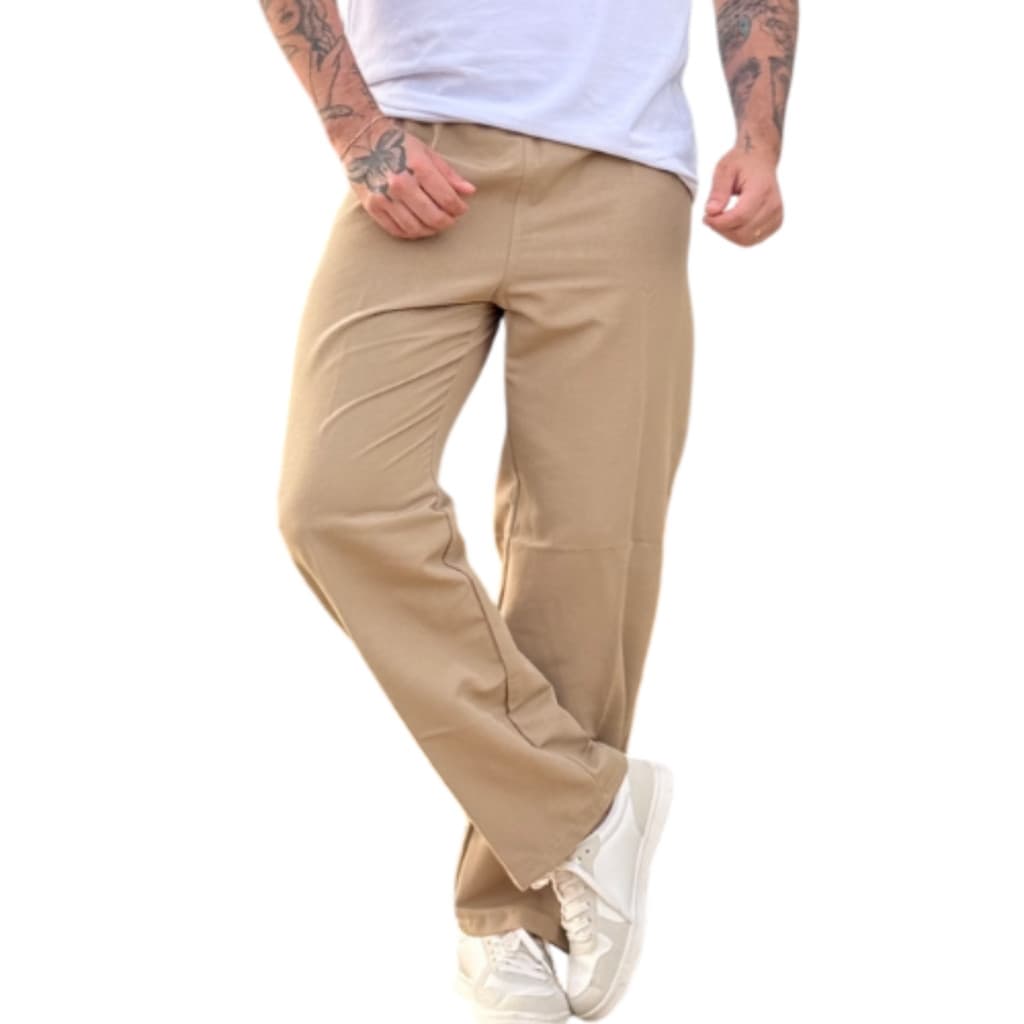 Calça Uniforme Presídio Masculina Jumbo | Brim Reforçado | Elástico | Tamanhos P ao G3 | Confortável e Resistente
