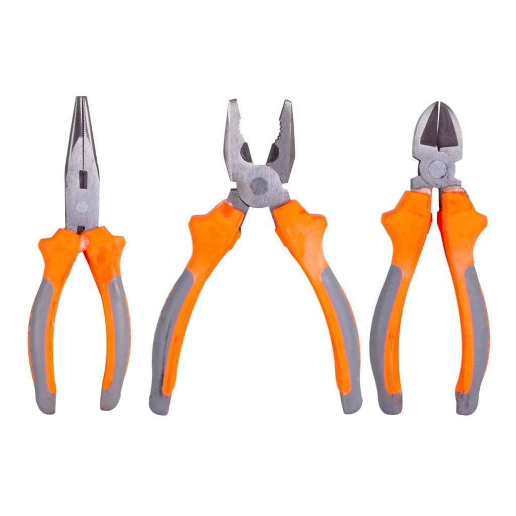 Kit Alicates Universal Bico e Corte 6 Polegadas Emborrachado