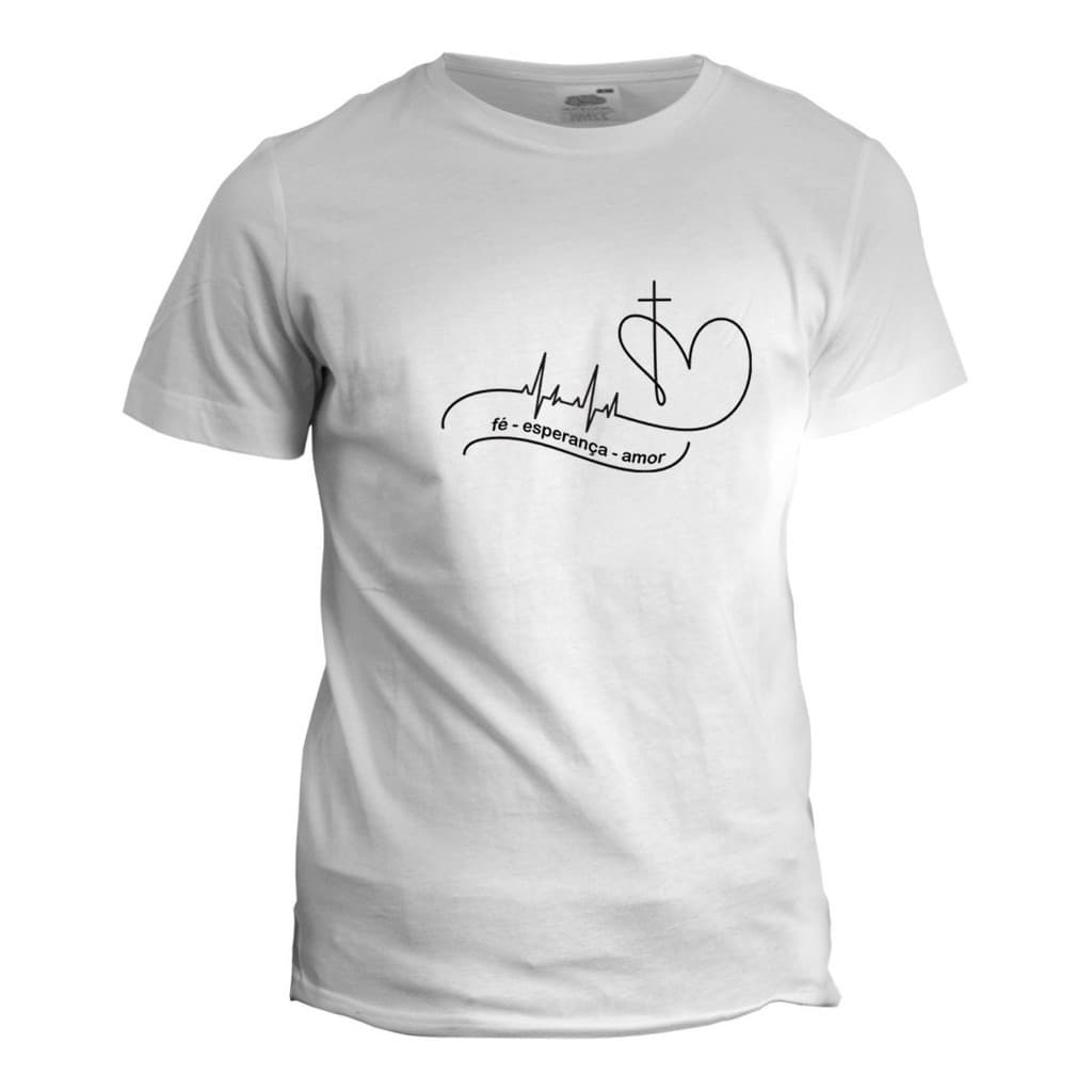 Camiseta Personalizada Fé Esperança Amor - Religiosas Gospel