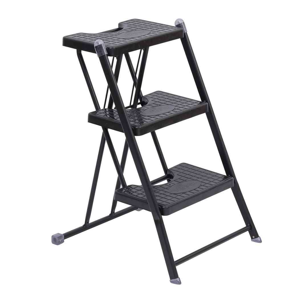 Escada Dobrável Compacta Aço 3 Degraus 120 kg And Anodilar