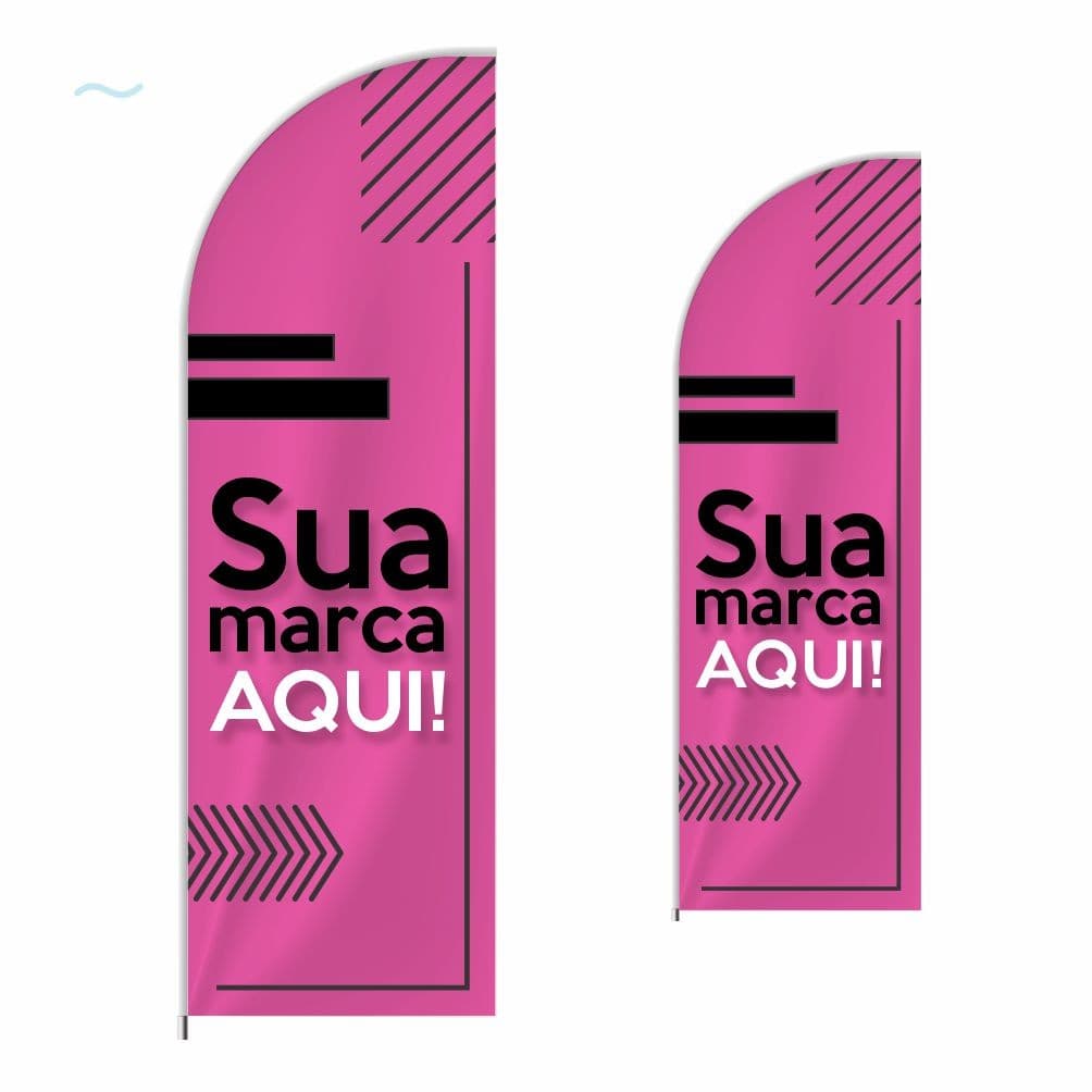 Wind Banner Somente Tecido Dupla Face 2,15m Sua Marca Personalizado
