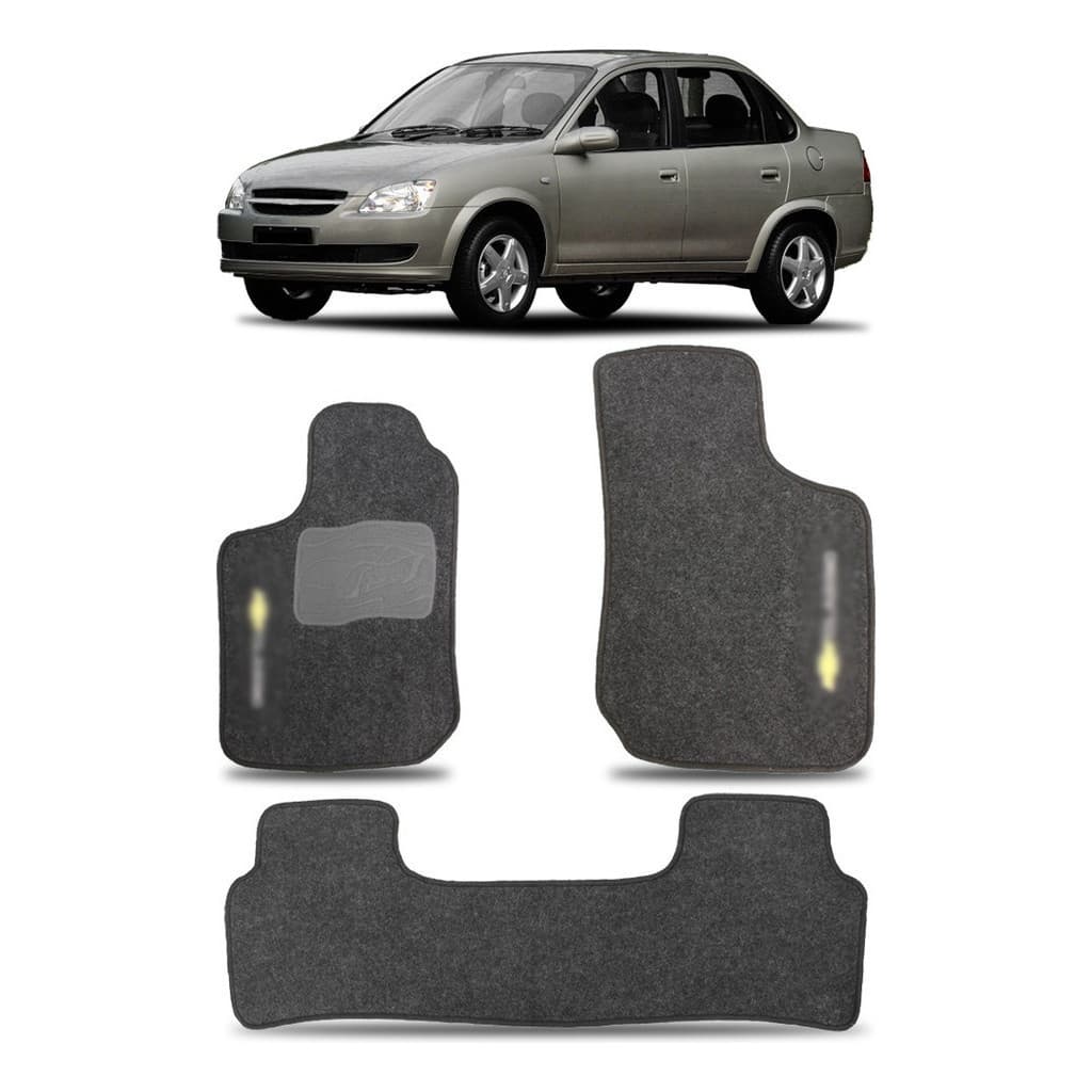 Tapete Carpete Corsa Classic 2003 2004 2005 A 2016 3 Peças