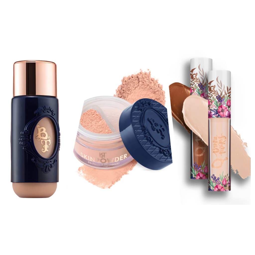 Bruna Tavares BT Base Líquida+Corretivo Líquido Matte+Pó Solto