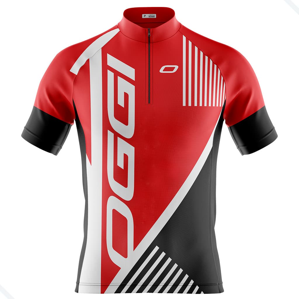 Camiseta Ciclismo Masculina Dryfit Proteção UV Bike MTB Speed Oggi Bike Vermelha