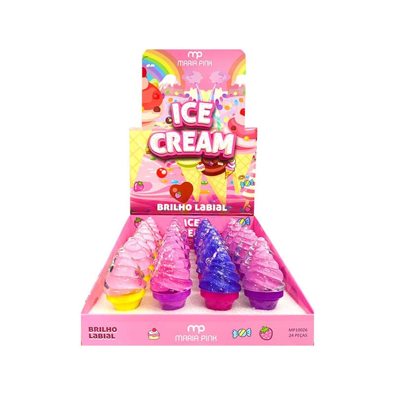 Brilho Labial Sorvete Ice Cream Maria Pink