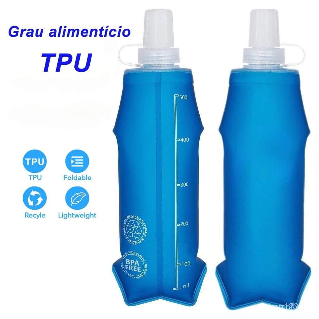 250 ml 500 ml garrafa de água de silicone dobrável água macia esportes ao ar livre corrida