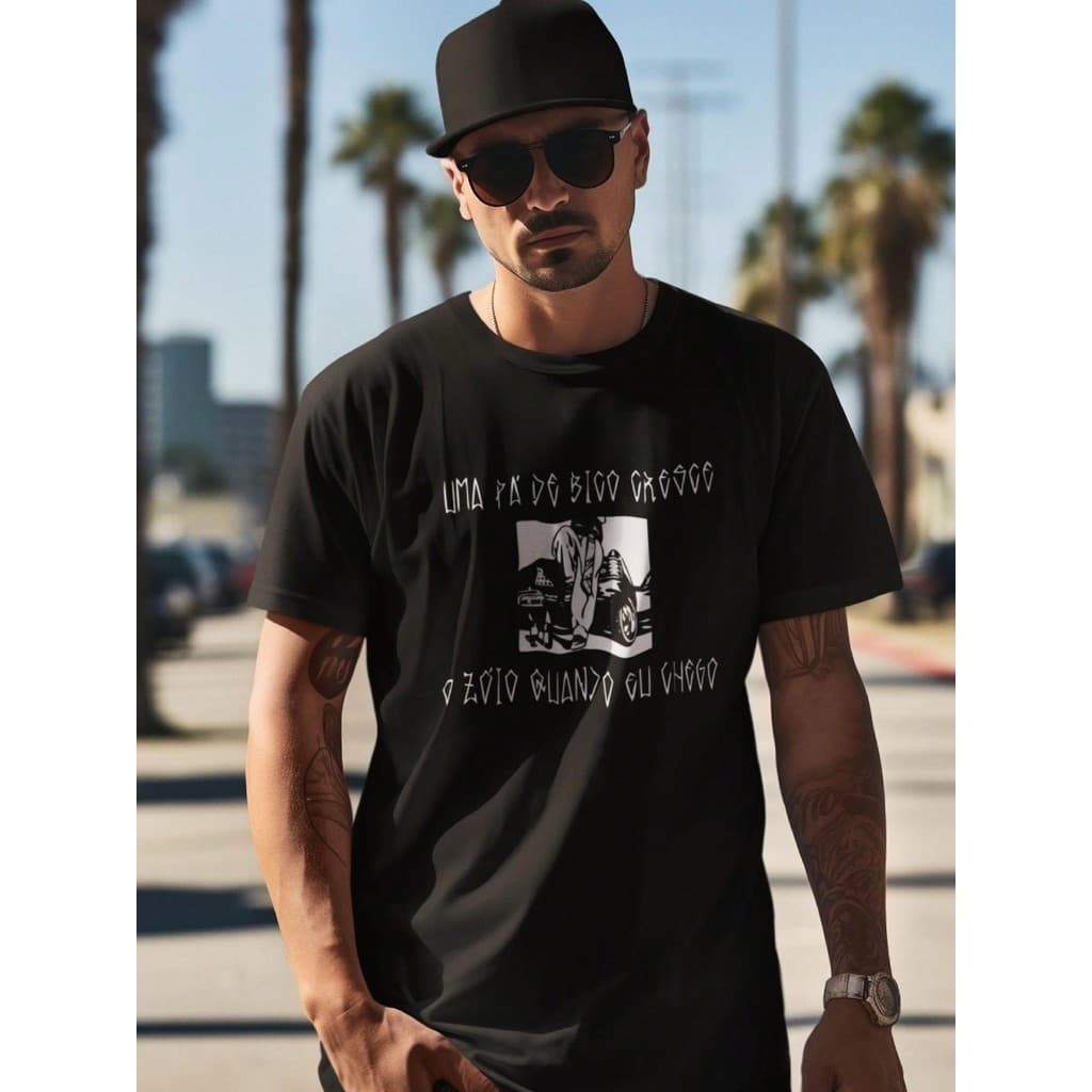 Camiseta Estilo De Rua Racionais Os Bico Cresce o Olho Quando Chego
