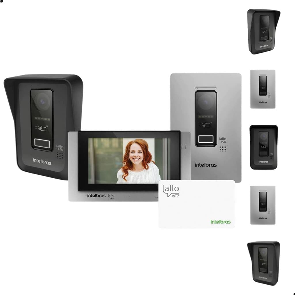 Interfone Video Porteiro Allo Wt7 Visualize, Grave, Atenda E Abra Portas Remotamente