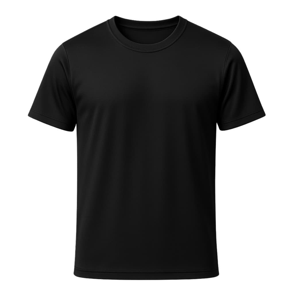 Camisas Preta Básica Dry fit Unissex Adulto Infantil