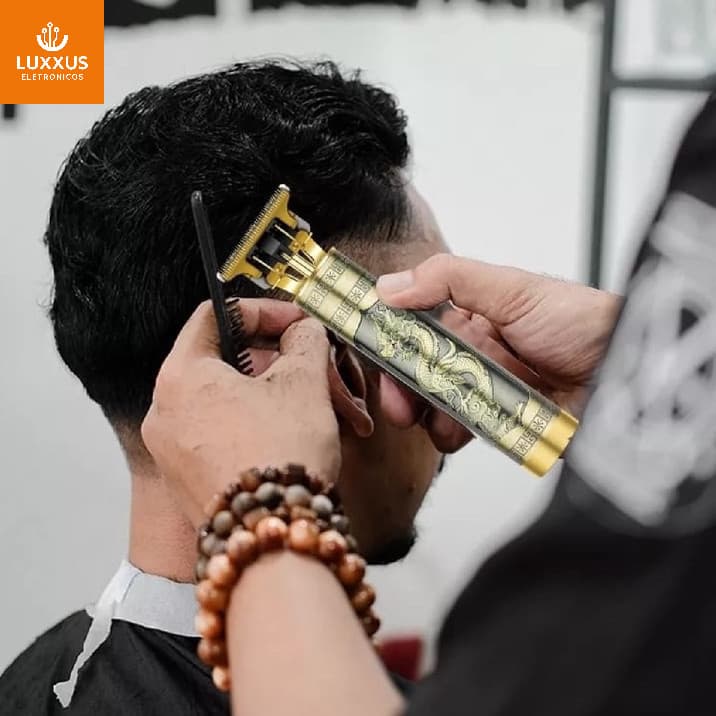Máquina De Cortar Cabelo Para Barba Masculina Designer Elétrico Profissional Premium ANJGG DYP-1311